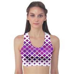 Pattern Square Purple Horizontal Sports Bra by Celenk