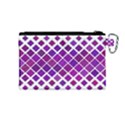 Pattern Square Purple Horizontal Canvas Cosmetic Bag (Medium) View2