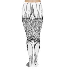 Sunflower Flower Line Art Summer Women s Tights