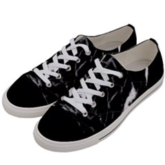 Black Texture Background Stone Women s Low Top Canvas Sneakers by Celenk