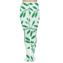 Leaves Foliage Green Wallpaper Women s Tights View1