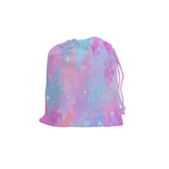 Space Psychedelic Colorful Color Drawstring Pouches (medium)  by Celenk
