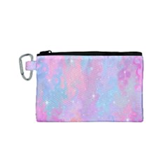 Space Psychedelic Colorful Color Canvas Cosmetic Bag (small)