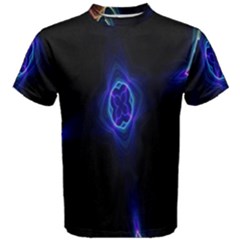 Lightning Kaleidoscope Art Pattern Men s Cotton Tee by Celenk