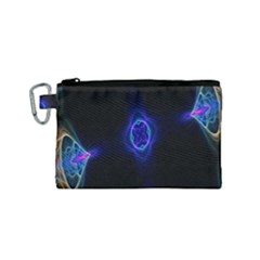 Lightning Kaleidoscope Art Pattern Canvas Cosmetic Bag (small)