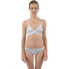 White Background Pattern Tile Wrap Around Bikini Set