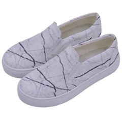 White Background Pattern Tile Kids  Canvas Slip Ons by Celenk