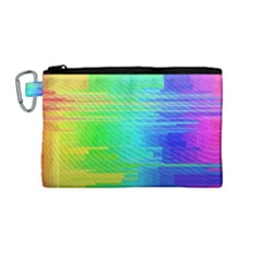 Colors Rainbow Chakras Style Canvas Cosmetic Bag (medium)