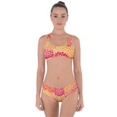 Abstract Art Background Colorful Criss Cross Bikini Set by Celenk