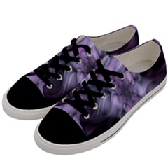 Fractal Flower Lavender Art Men s Low Top Canvas Sneakers by Celenk