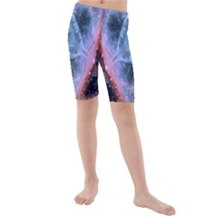 Sacred Geometry Mandelbrot Fractal Kids  Mid Length Swim Shorts by Celenk