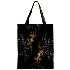 Fractal Braids Texture Pattern Zipper Classic Tote Bag by Celenk