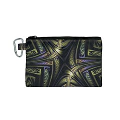 Fractal Braids Texture Pattern Canvas Cosmetic Bag (small)