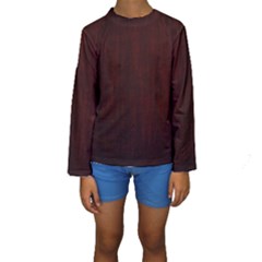 Grunge Brown Abstract Texture Kids  Long Sleeve Swimwear by Celenk