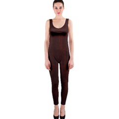 Grunge Brown Abstract Texture Onepiece Catsuit by Celenk