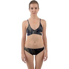 Fractal Spikes Gears Abstract Wrap Around Bikini Set by Celenk