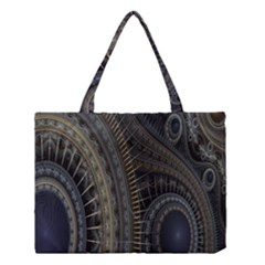 Fractal Spikes Gears Abstract Medium Tote Bag by Celenk