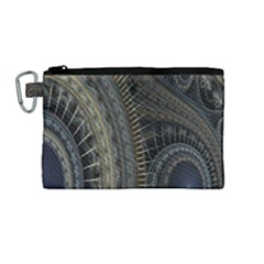 Fractal Spikes Gears Abstract Canvas Cosmetic Bag (medium)