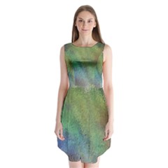 Frosted Glass Background Psychedelic Sleeveless Chiffon Dress   by Celenk