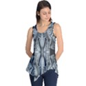Fractal Blue Lace Texture Pattern Sleeveless Tunic View1