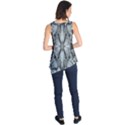 Fractal Blue Lace Texture Pattern Sleeveless Tunic View2