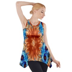 Alchemy Kaleidoscope Pattern Side Drop Tank Tunic by Celenk