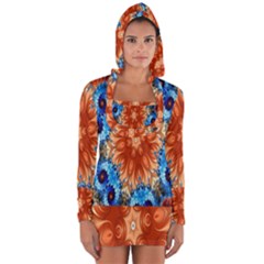 Alchemy Kaleidoscope Pattern Long Sleeve Hooded T-shirt by Celenk