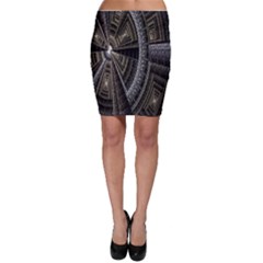 Fractal Circle Circular Geometry Bodycon Skirt by Celenk