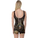 Steampunk, Wonderful Clockwork With Gears One Piece Boyleg Swimsuit View2