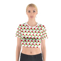 Watercolor Ornaments Cotton Crop Top by patternstudio