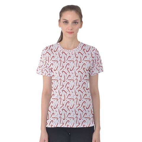Candy Cane Women s Cotton Tee by patternstudio