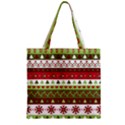 Christmas Spirit Pattern Zipper Grocery Tote Bag View2