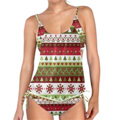 Christmas Spirit Pattern Tankini Set by patternstudio