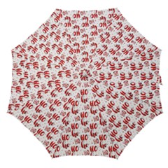 Ho Ho Ho Santaclaus Christmas Cheer Straight Umbrellas by patternstudio