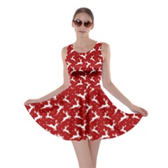 Red Reindeers Skater Dress by patternstudio