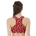 Red Reindeers Sports Bra with Border View2