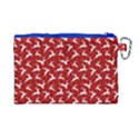 Red Reindeers Canvas Cosmetic Bag (Large) View2