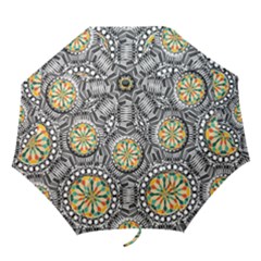 Beveled Geometric Pattern Folding Umbrellas