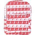 Knitted Red White Reindeers Full Print Backpack View1