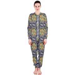 Beveled Geometric Pattern Onepiece Jumpsuit (ladies)  by linceazul