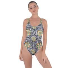 Beveled Geometric Pattern Bring Sexy Back Swimsuit