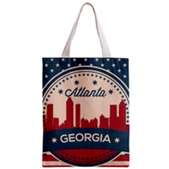 Retro Atlanta Georgia Skyline Zipper Classic Tote Bag by Bigfootshirtshop