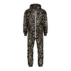 Animal Print Camo Pattern Hooded Jumpsuit (kids) by dflcprints