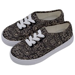 Animal Print Camo Pattern Kids  Classic Low Top Sneakers by dflcprints