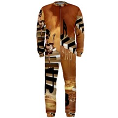 Cute Little Girl Dancing On A Piano Onepiece Jumpsuit (men)  by FantasyWorld7