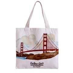 San Francisco Golden Gate Bridge Zipper Grocery Tote Bag by Bigfootshirtshop