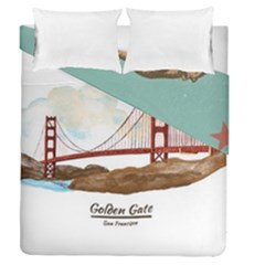 San Francisco Golden Gate Bridge Duvet Cover Double Side (queen Size) by Bigfootshirtshop