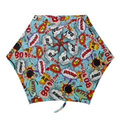 Comic Pattern Mini Folding Umbrellas by Bigfootshirtshop