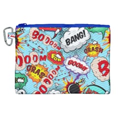 Comic Pattern Canvas Cosmetic Bag (xl) by Bigfootshirtshop