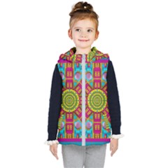 Sunny And Bohemian Sun Shines In Colors Kid s Puffer Vest by pepitasart